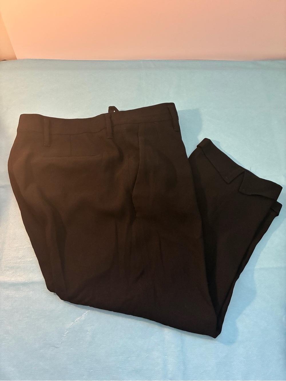 PRADA Classic Black Dress Cropped Pants Capris Size 42 (M)